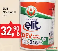 TARIM KREDİ ELİT DEV KAĞIT HAVLU 1=3